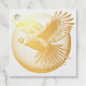 Mooie fazant haan bedankjes labels (Voorkant)