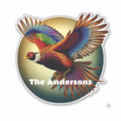 Mooie fazant haan sticker (Voorkant)