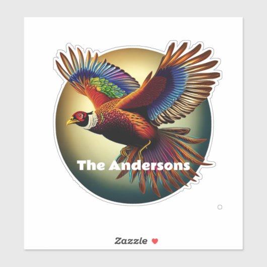 Mooie fazant haan sticker (Vel)