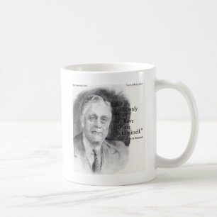 Mooie FDR-portret & "Angst Zelf"-citaat Koffiemok