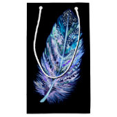 Mooie Feather Gift Bag - Kies kleuren Klein Cadeauzakje (Achterkant)