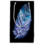 Mooie Feather Gift Bag - Kies kleuren Klein Cadeauzakje (Voorkant)