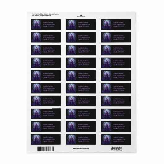 Mooie februari Amethist Fairy Etiket (Full Sheet)