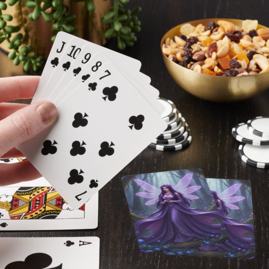 Mooie februari Amethist Fairy Pokerkaarten (Insitu)