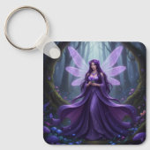 Mooie februari Amethist Fairy Sleutelhanger (Voorkant)