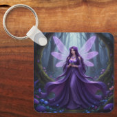 Mooie februari Amethist Fairy Sleutelhanger (Voorkant)