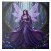 Mooie februari Amethist Fairy Tegeltje (Voorkant)