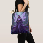 Mooie februari Amethist Fairy Tote Bag (Dichtbij)