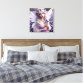 Mooie februari Fairy in Violets Canvas Afdruk (Insitu (Slaapkamer))