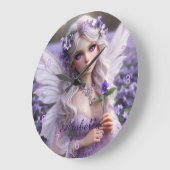 Mooie februari Fairy in Violets Grote Klok (Hoek)