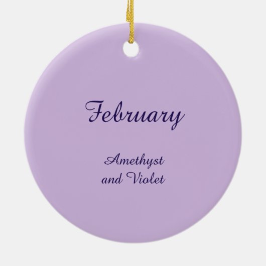 Mooie februari Fairy in Violets Keramisch Ornament (Achterkant)