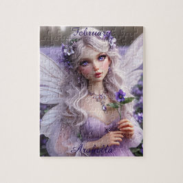 Mooie februari Fairy in Violets Legpuzzel
