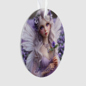 Mooie februari Fairy in Violets Ornament (voorkant)