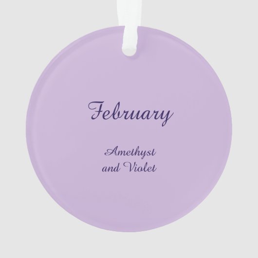 Mooie februari Fairy in Violets Ornament (achterkant)