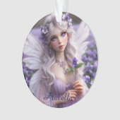 Mooie februari Fairy in Violets Ornament (voorkant)