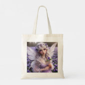 Mooie februari Fairy in Violets Tote Bag (Achterkant)