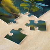 Mooie fee Drink koffie betoverd bos Legpuzzel (Zijkant)