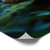 Mooie fee Drink koffie betoverd bos Poster (Hoek)