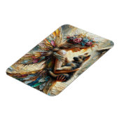 Mooie fee en Duitse herder puppy Magneet (Linkerzijde)