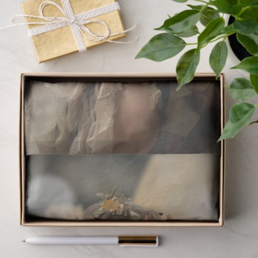 Mooie fee, etherische tuin, portretkunst tissuepapier (Geschenk)