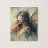 Mooie fee in een blinddoek legpuzzel (Verticaal)