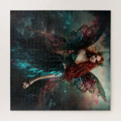 Mooie fee in Emerald Green Gown Legpuzzel (Horizontaal)