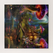 Mooie fee in haar bos Thuis Legpuzzel (Horizontaal)