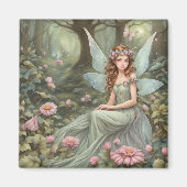 Mooie fee in het bos magneet (Voorkant)