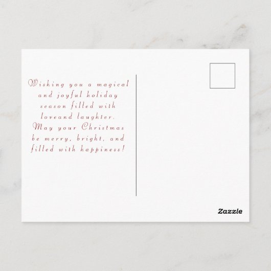 Mooie fee in het bos Vrolijk kerstfeest Briefkaart (Achterkant)