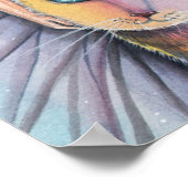 Mooie fee met kattenposter van Molly Harrison Poster (Hoek)