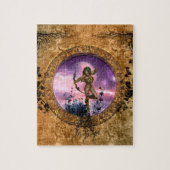 Mooie fee met pijl en boog legpuzzel (Verticaal)