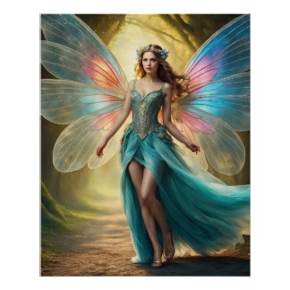 Mooie fee Poster print