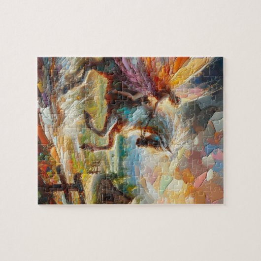 Mooie fee te paard legpuzzel (Horizontaal)