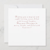 Mooie fee vrolijk kerstfeest kaart (Achterkant)