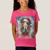 Mooie fee vrolijk kerstfeest t-shirt (Voorkant)