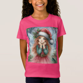 Mooie fee vrolijk kerstfeest t-shirt