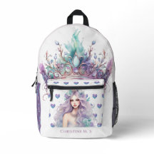 Mooie fee zeemeermin blauwgroen paarse aangepaste 