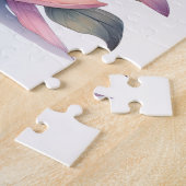 Mooie fee zittend in een bloem legpuzzel (Zijkant)