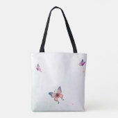 Mooie fee zittend in een bloem tote bag (Achterkant)