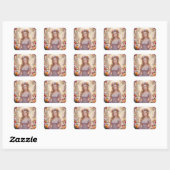 Mooie feeënprinses vierkante sticker (Vel)