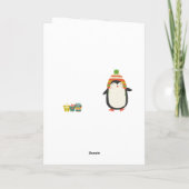 Mooie feestdag! Cute Penguin | Vreemde kerst Feestdagen Kaart (Achterkant)
