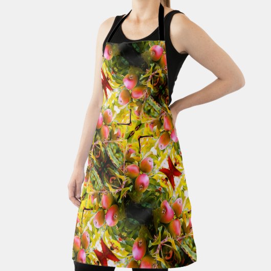 Mooie feestelijke appels in de kunst schort (Insitu)