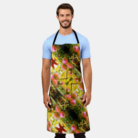 Mooie feestelijke appels in de kunst schort (Gedragen)