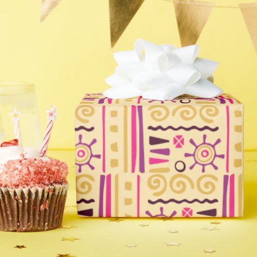 Mooie feestelijke Chic Monogram Verjaardag Cadeaupapier (Verjaardagsfeest)