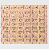 Mooie feestelijke Chic Monogram Verjaardag Cadeaupapier (Vlak)