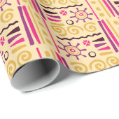 Mooie feestelijke Chic Monogram Verjaardag Cadeaupapier (Rol Hoek)