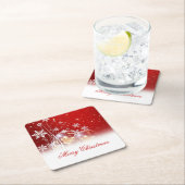 Mooie feestelijke illustratie "prettige kerst" kartonnen onderzetters (Insitu)