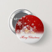 Mooie feestelijke illustratie "prettige kerst" ronde button 5,7 cm (Voorkant /achterkant)