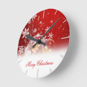 Mooie feestelijke illustratie "prettige kerst" ronde klok (Hoek)