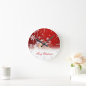 Mooie feestelijke illustratie "prettige kerst" ronde klok (Huis)